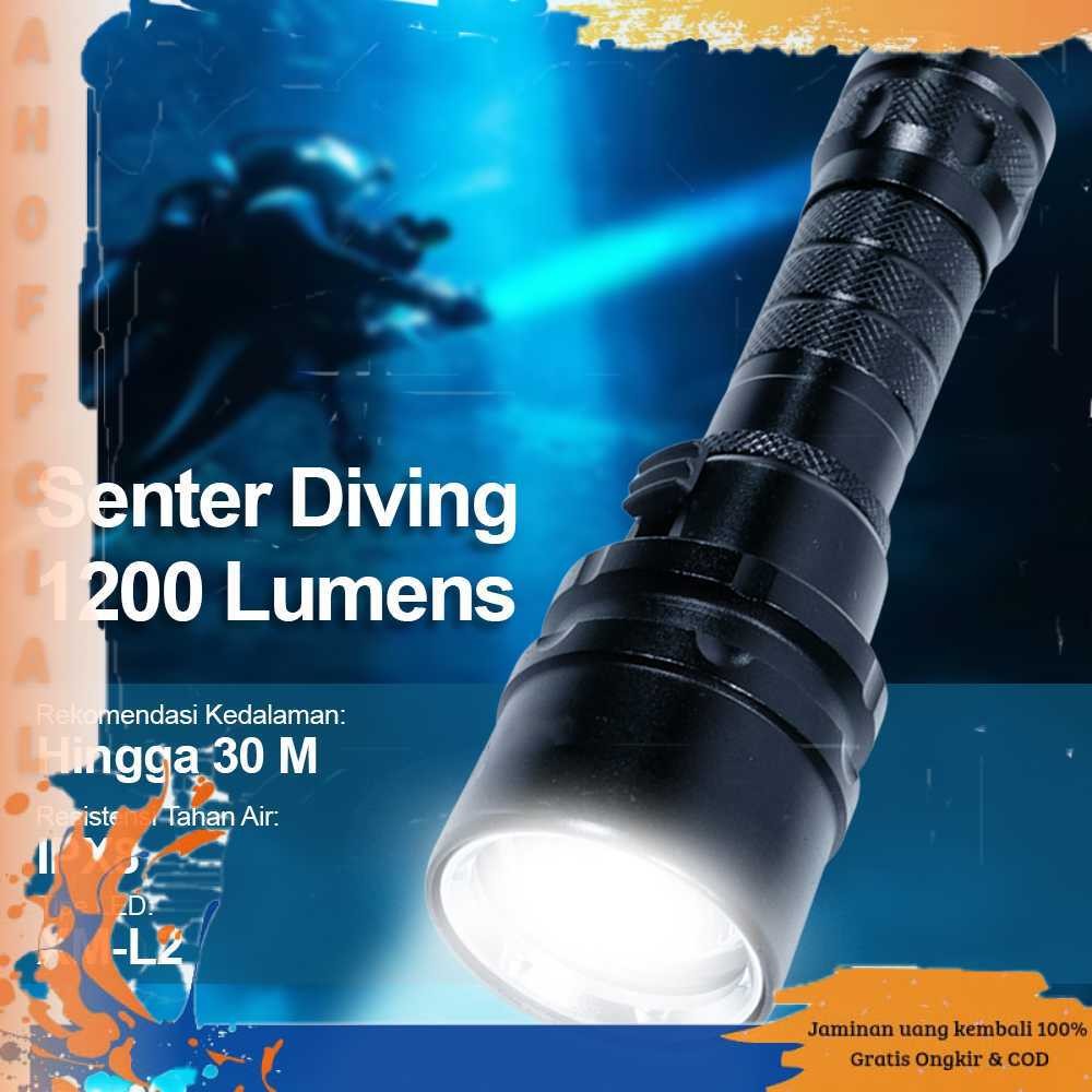 AH - YUPARD Senter LED Diving Flashlight Waterproof L2 1200 Lumens - G300