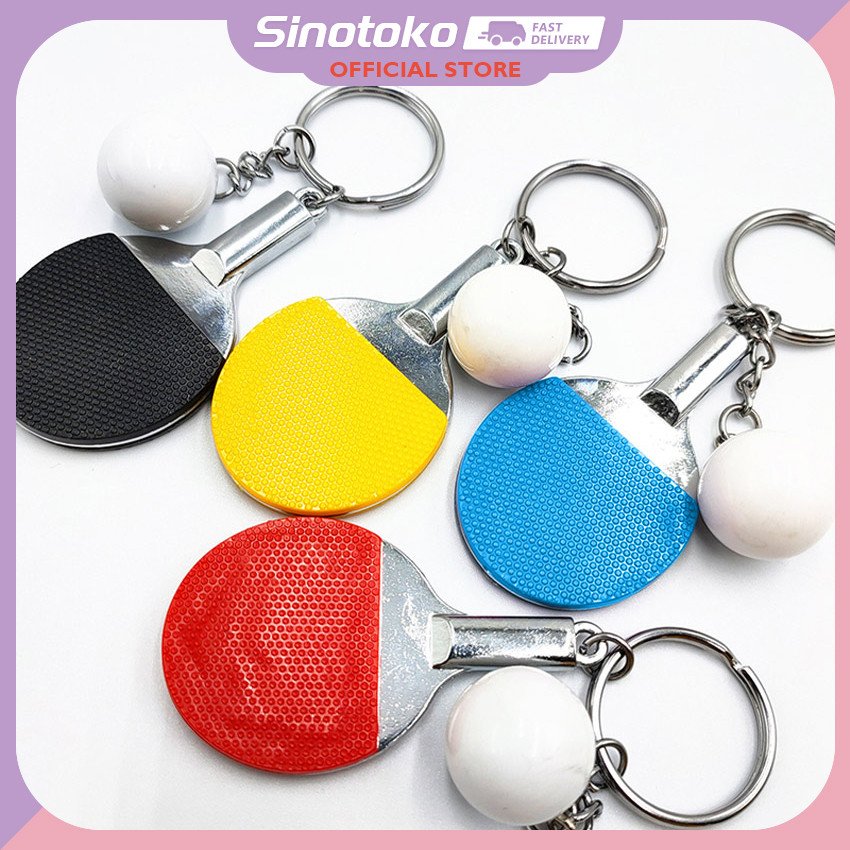 Gantungan Kunci Raket Tenis Meja / Gantungan Kunci Raket Tenis Meja Mini / Hadiah Souvenir Raket Ten