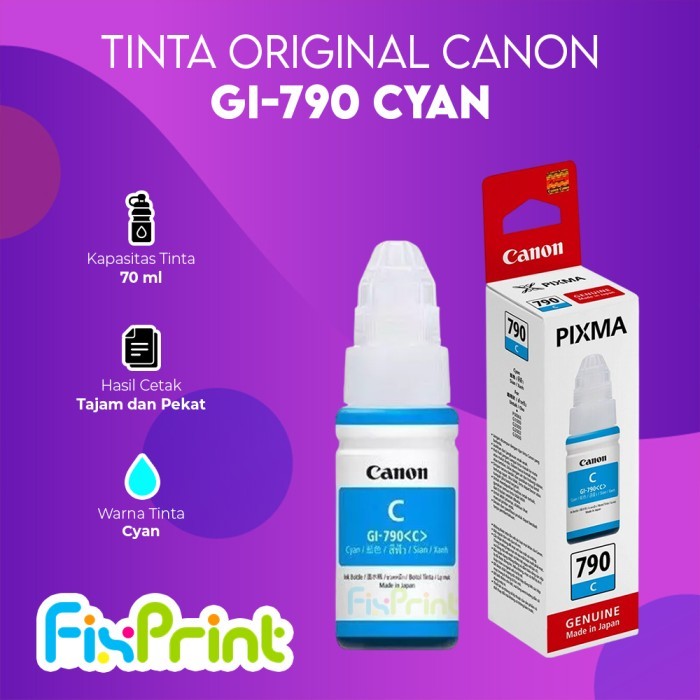 FixPrint Tinta Canon GI790 GI-790 Printer G1010 G2010 G3010 G4010 G1000 G2000 G3000 G4000 BOX / NO B
