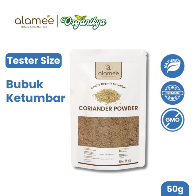 

ALAMEE Ketumbar Bubuk Organik Bumbu Dapur Instan Coriander Powder Murni Asli Tanpa Campuran 50g organikya