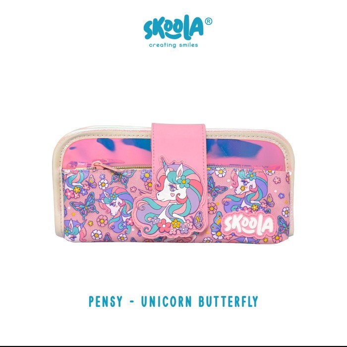 

[N E W] Skoola Tempat Pensil Lipat 3 Pencil Case Anak Perempuan Lucu - Pensy - UNI BUTTERFLY