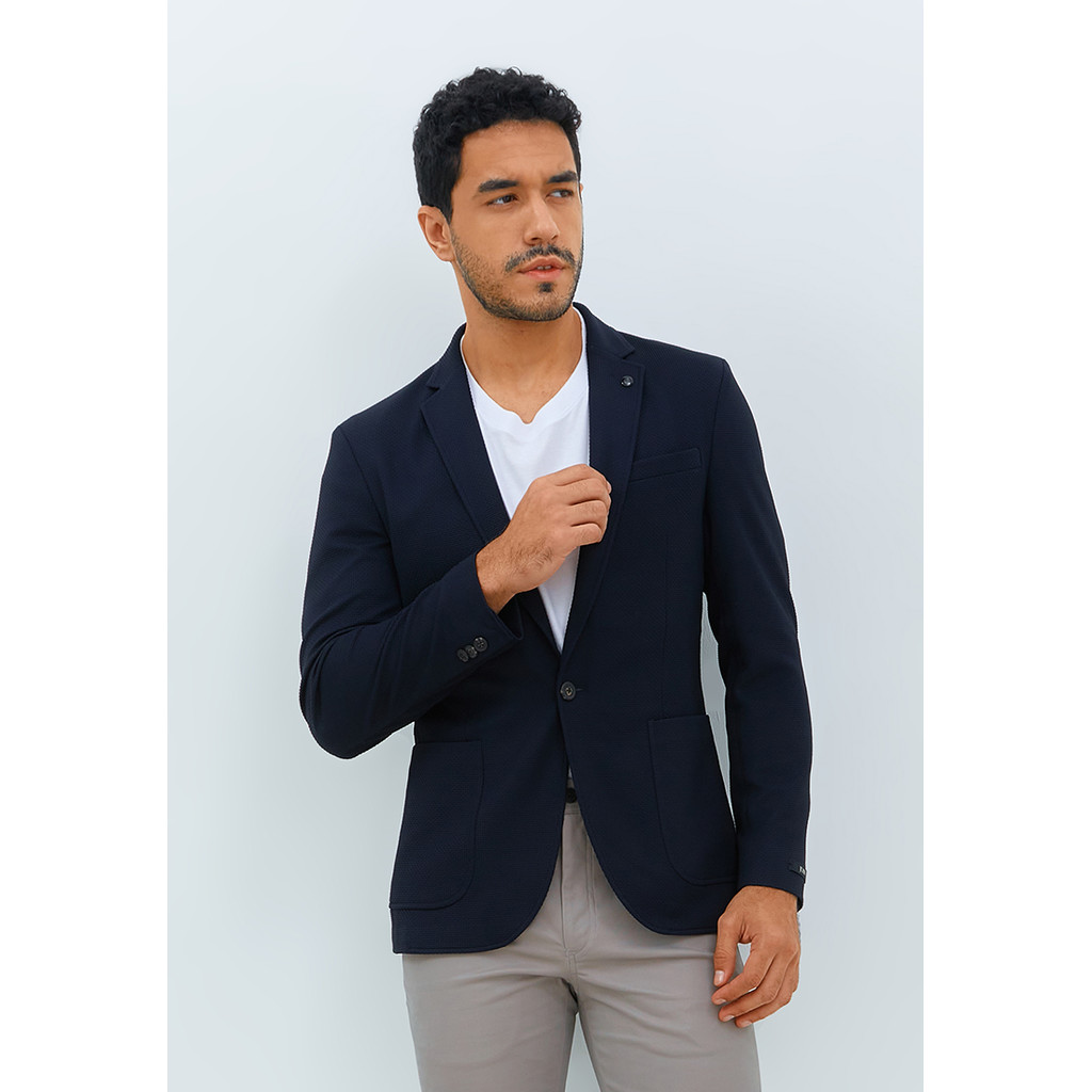 Jobb Ankeny-T1 Blazer Pria Slim Fit Navy