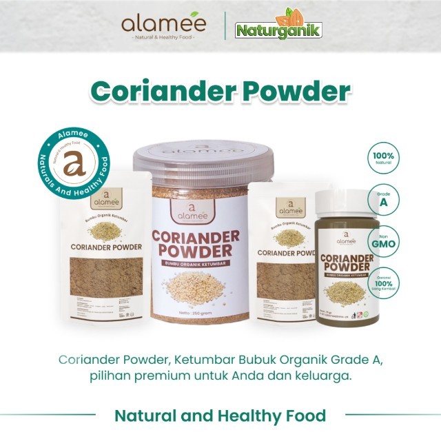 

ALAMEE Ketumbar Bubuk Organik Bumbu Dapur Instan Coriander Powder Murni Asli Seasoning Naturganik