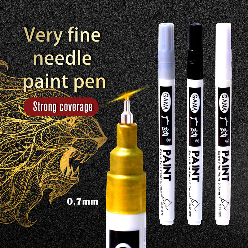 

Permanent Paint Pens set for Rock Painting, Stone, Ceramic, Glass, Wood, Canvas 0.7mm 2.8mm Acrylic Paint Markers Extra-fine Tip