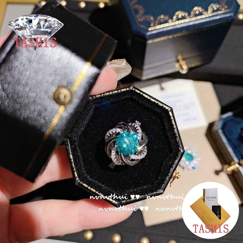 TASMIS Hadiah Pasangan Cincin Moissanite Platinum Pt950 Stok