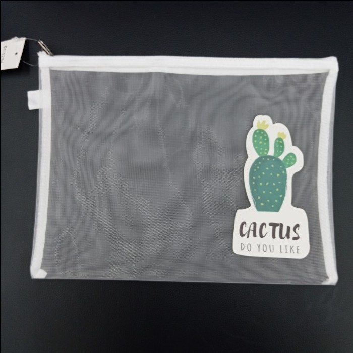 

Tempat Pensil Jaring Transparan Document Organizer Zipper Bag A4 Pouch Serbaguna