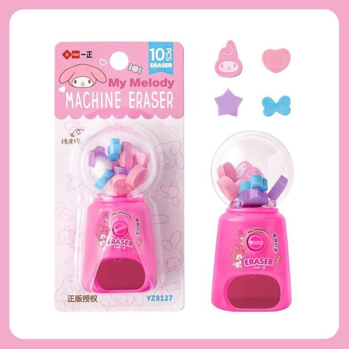 

TOKKADO Sanrio Machine Eraser Penghapus Pensil Mini Gashapon Anak Lucu - My Melody