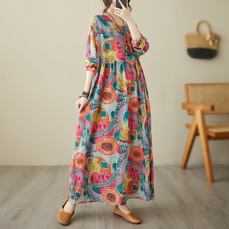 Gaun Wanita Lengan Panjang Longgar/long dress/ LD120/ LD130