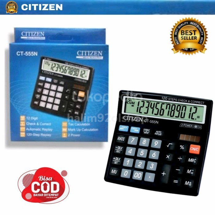 

Kalkulator Citizen CT 555 N / ct555n Calculator Digital 12 Digit