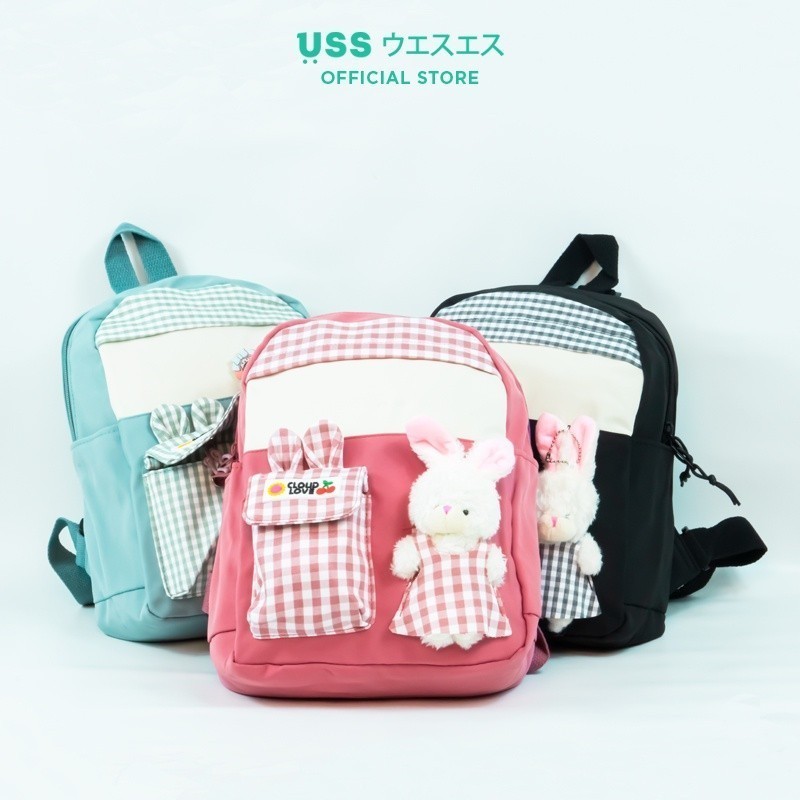 USS Tas Ransel Korea Backpack School Trendy Cloud Love PROMO
