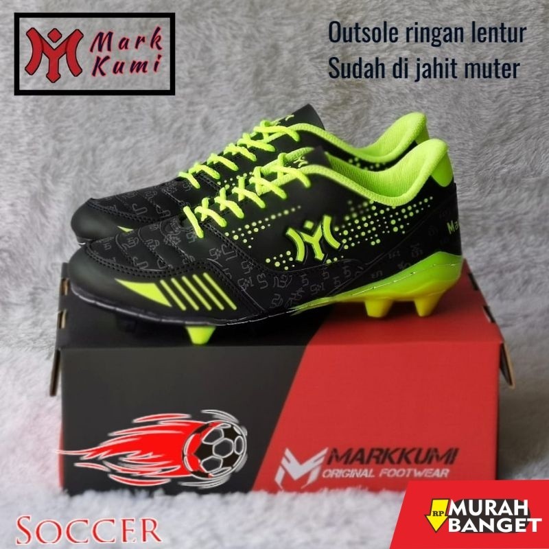 Sepatu specs keren- Sepatu sepak bola original markkumi sol sudah di jahit muter