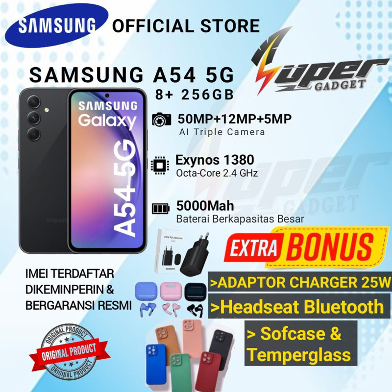 promo Samsung Galaxy A54 5G Ram 8/256 GB New 100% Original Bergaransi Resmi Samsung Indonesia