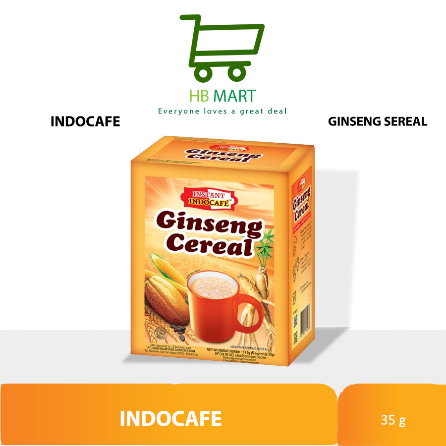 

INDOCAFE GINSENG CEREAL MINUMAN SERBUK SEREAL BOX ISI 5'S X 35GR