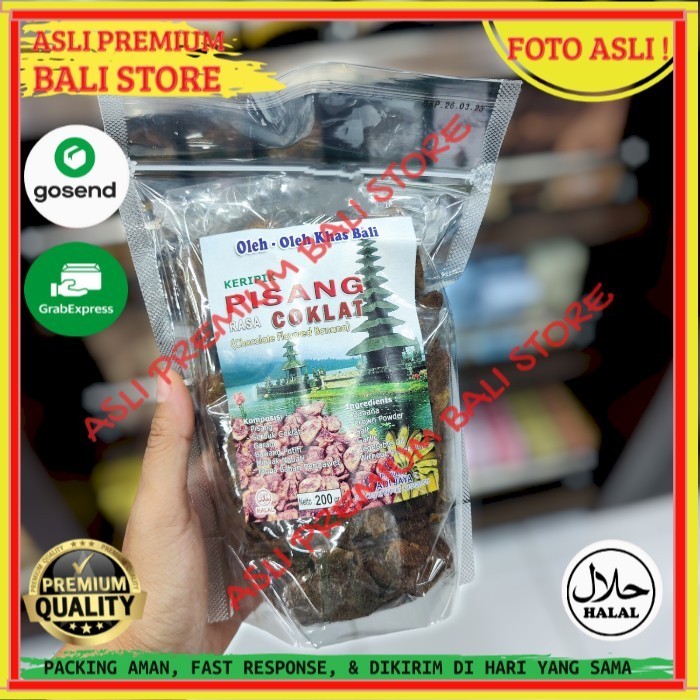 

OLEH OLEH MAKANAN CEMILAN CAMILAN SNACK KULINER KHAS ASLI ORI ORIGINAL BALI KERIPIK PISANG BANANA COKLAT