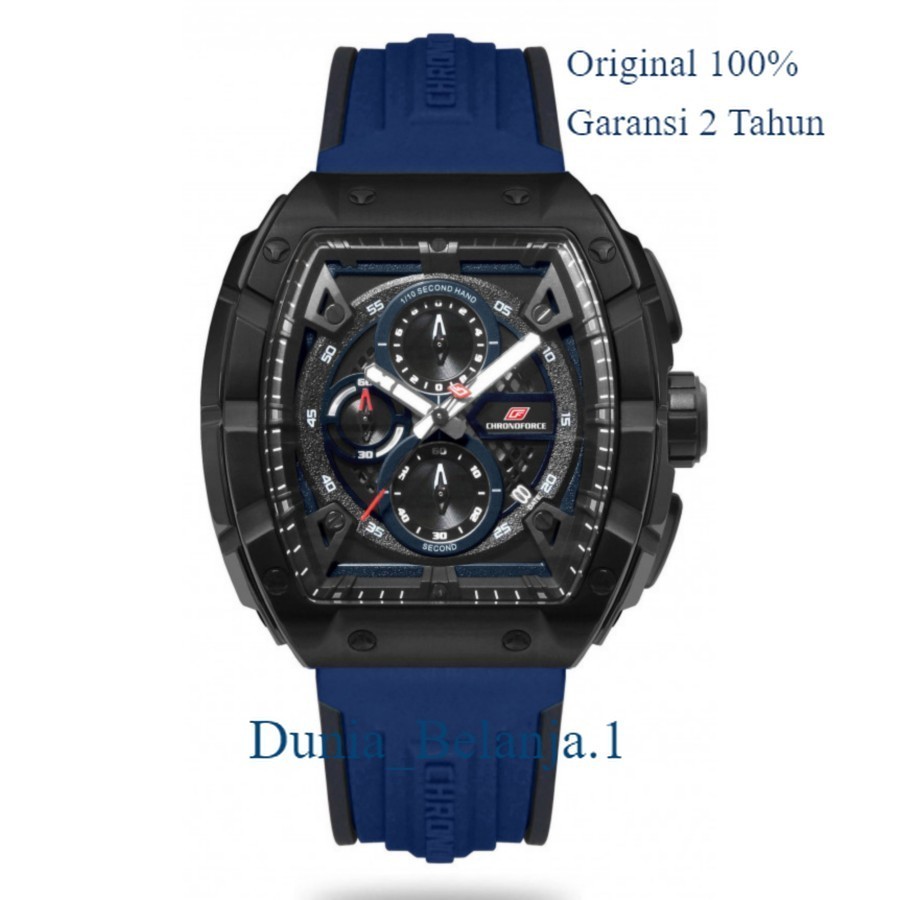 Original 100% Jam Tangan Pria Chronoforce CF5336MB Blue + Free Tali CF5336 Garansi resmi 2 Tahun