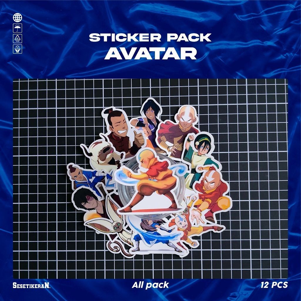 

COD✨ Sesetikeran Pack Stiker Kartun Lucu Avatar The Last Airbender Colorfull Cute Keren Untuk Koper Laptop Skateboard