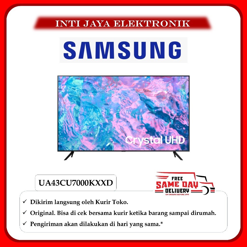 PROMO SPESIAL TV SAMSUNG CRYSTAL UHD 4K 43 INCH SMART DIGITAL TV UA43CU7000KXXD SAMSUNG UA43CU7000 U