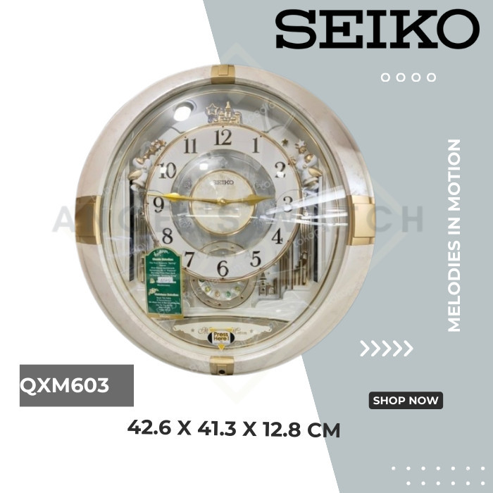 JAM DINDING SEIKO MELODI MELODIES IN MOTION QXM603 ORIGINAL