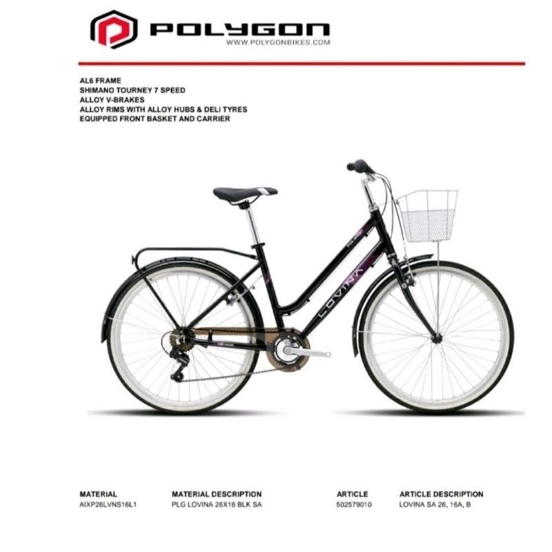Sepeda Mini Polygon 20 24 26 Inch Lovina
