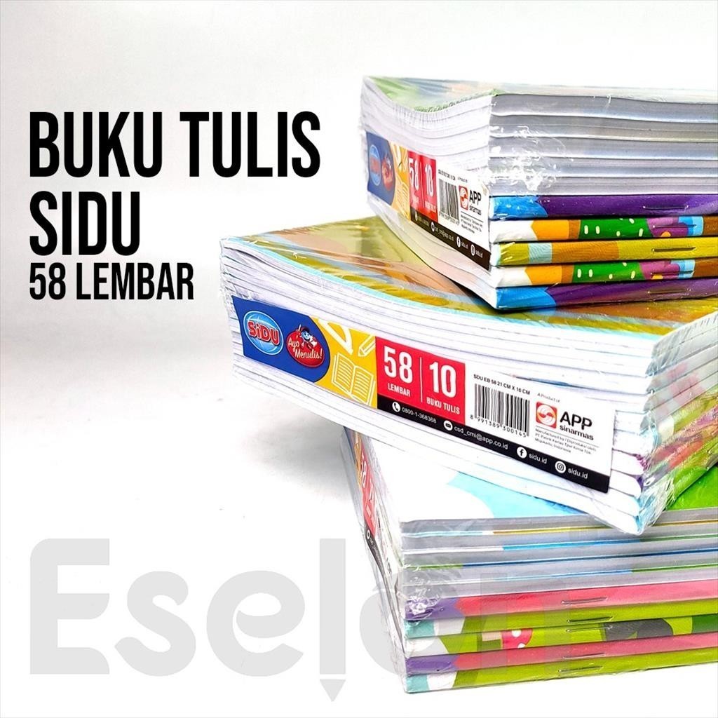 10pcs Buku Tulis SIDU Garis 58lembar / 1pack Buku Tulis SIDU 58lembar