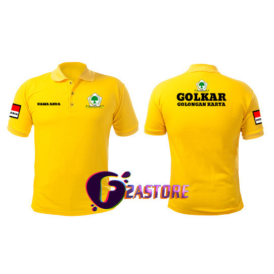 Kaos T-SHIRTS Kerah MODEL POLO PARTAI GOLKAR - 03 CJ.52