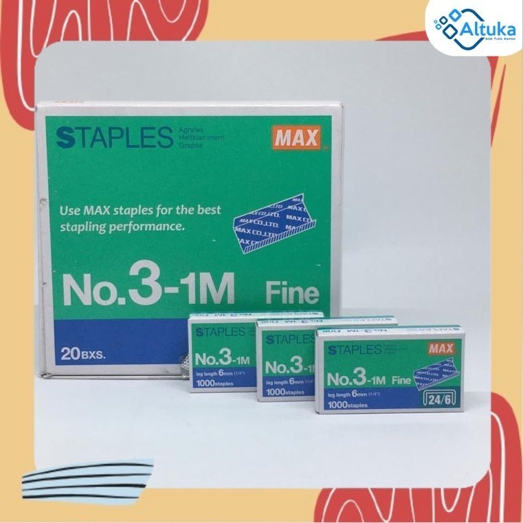 

Refill Staples / Isi Staples MAX NO. 3 / 24/6