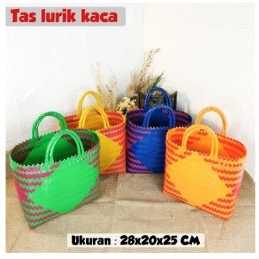 

TAS LURIK ANYAMAN PLASTIK KACA TAS BELANJA DAN HAMPERS
