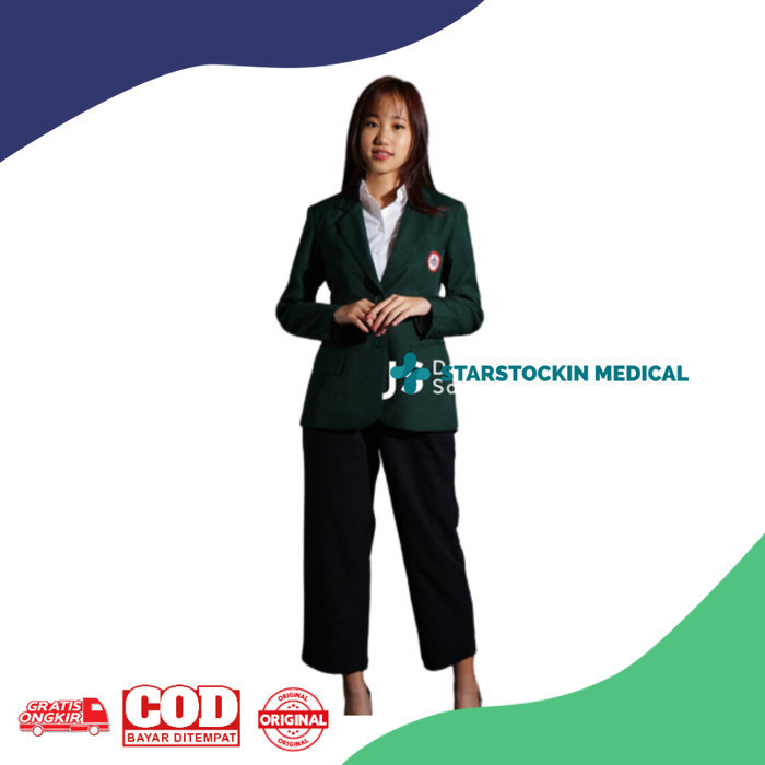 Jas IDI Dua Saudara Cewek Wanita Lengan Panjang Hijau