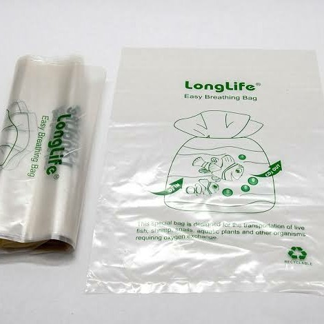 Breathing bag kantong plastik khusus untuk ikan hidup tanpa tambahan oksigen