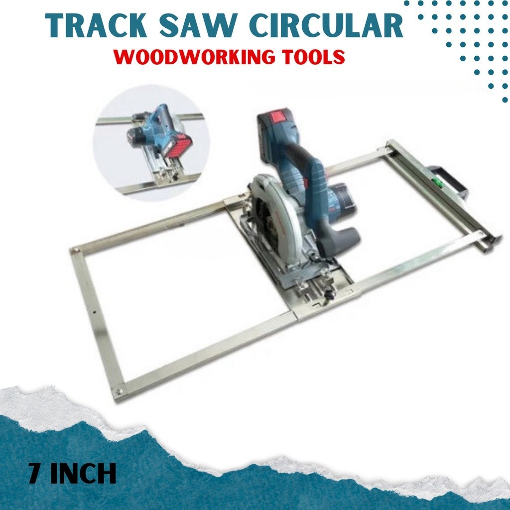 Track Saw Circular Saw Guide 7 Inch Alat Dudukan Mesin Serkel Table Saw Portable Jig Tracksaw Circul