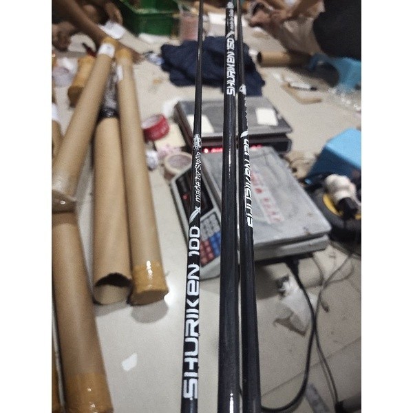 bahan carbon blank joran solid rhino shuriken