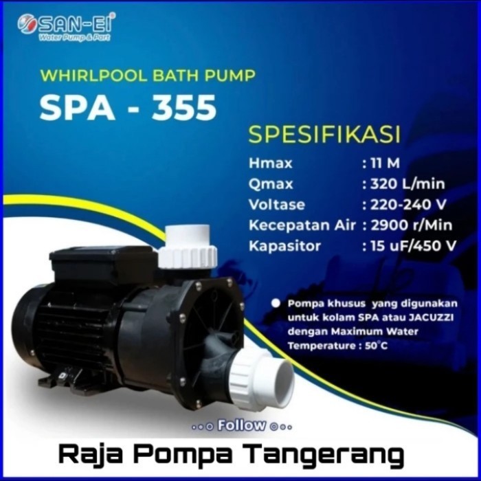 Pompa Sea Water Sanei Spa 355 Pompa Air Laut Asin 1Hp 220V