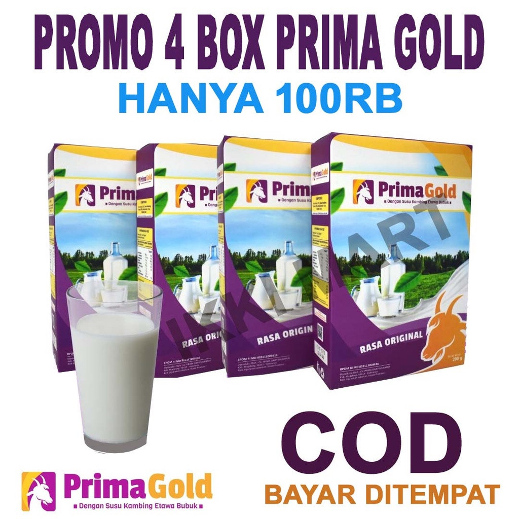 

4 BOX SUSU KAMBING ETAWA PRIMAGOLD SUSU PRIMA GOLD BUBUK