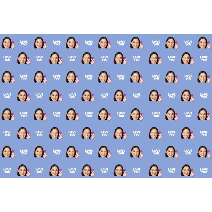 

WELLEN PRINT - Cetak Kertas Kado Custom Foto Muka dan Tulisan - Template 1, 31x47 cm