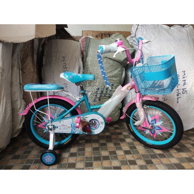 SEPEDA ANAK PEREMPUAN MINI 12 / 16 / 18 INCH ELEMENT FROZEN 2.0 2022 EDISI TERBARU ELSA ASLI ORIGINA
