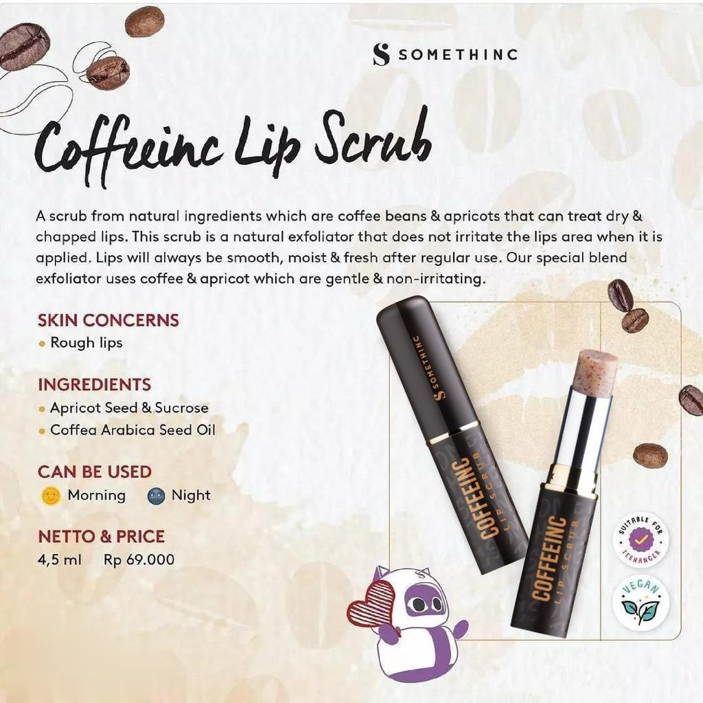 SOMETHINC Coffeeinc Lip Scrub | Scrub BIbir Aroma Kopi | BPOM