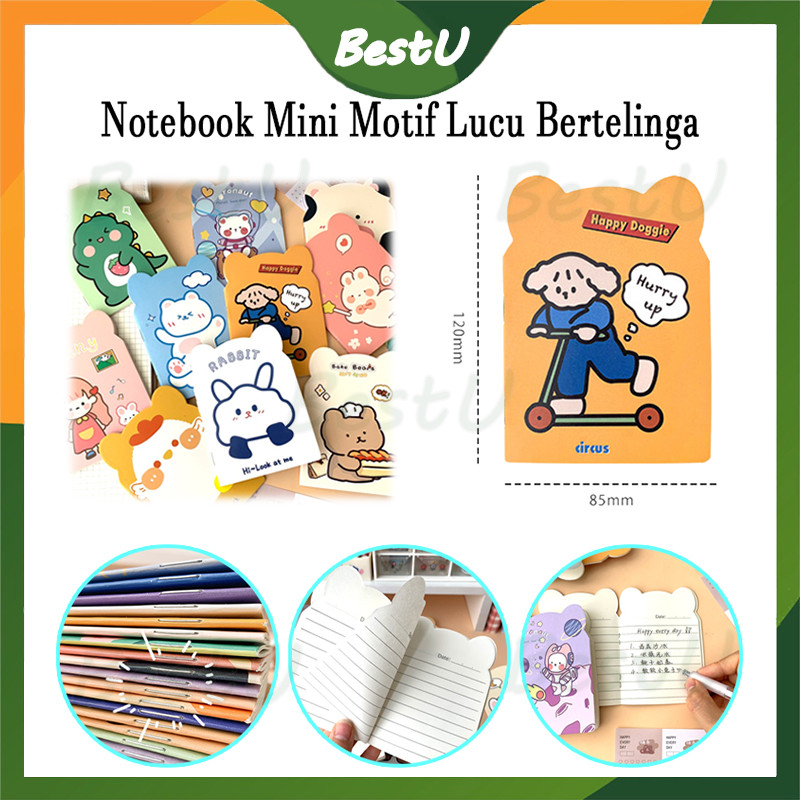 

Buku Tulis Mini Notebook A6 Mini Motif Lucu Bertelinga/Satu Keluarga Buku Tulis Memo Kecil Mini /Note Book Buku /Catatan Kartun Berkuping Cartoon Mini Book