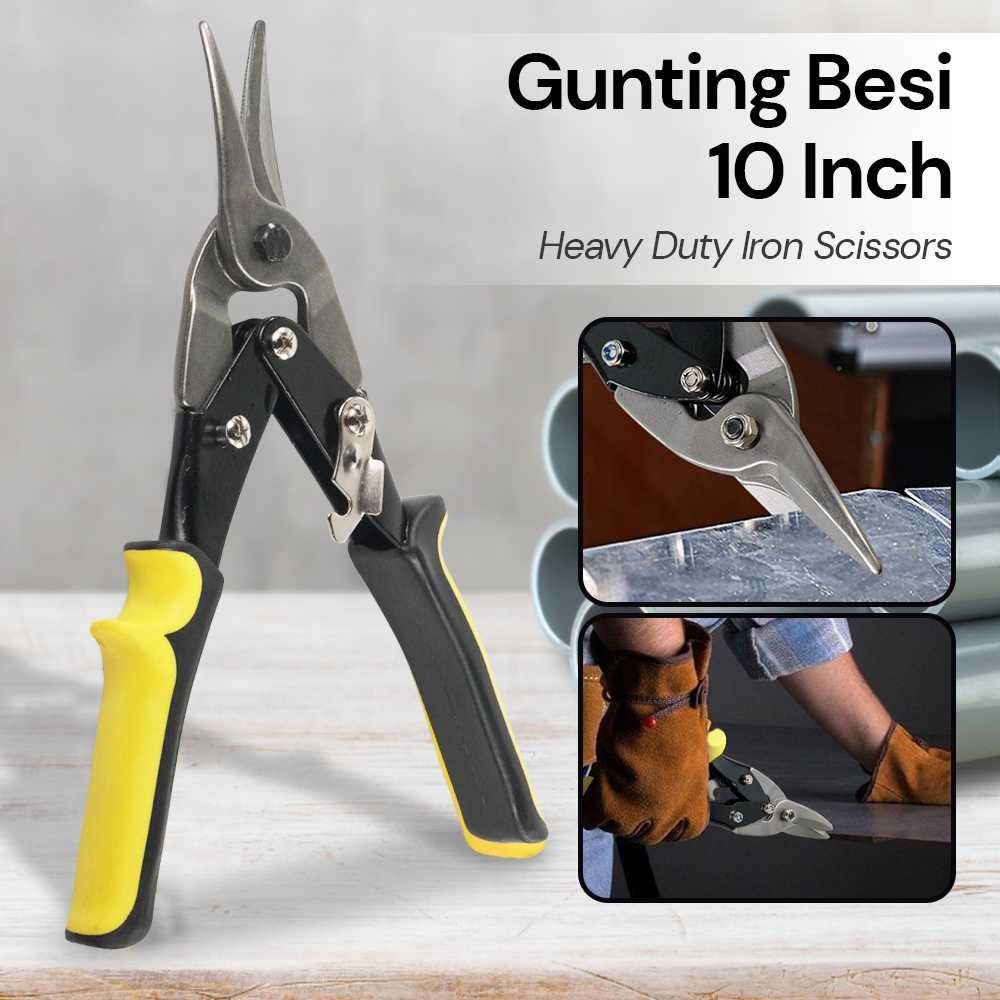 

XIAYIN Gunting Besi Flat Baja Heavy Duty Iron Scissors 10 Inch - W239 -TC2