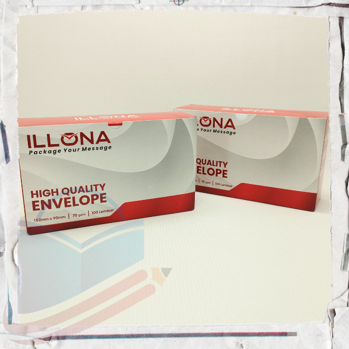 

ILLONA Amplop No.104 Tanggung Silicon Polos 152x90mm 70gsm - 100 Lembar