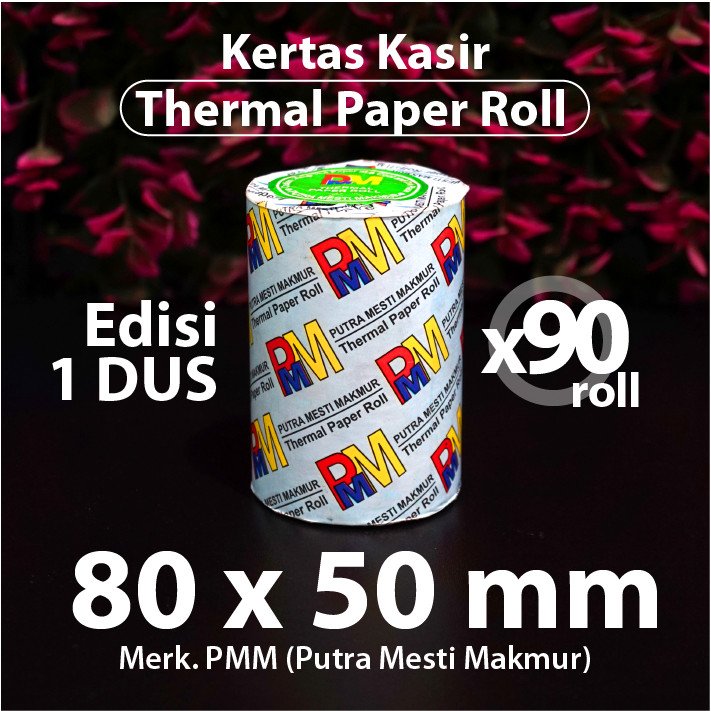 

Paket 1 Dus - Kertas Kasir Thermal 80 x 50 mm - Struk - POS Printer