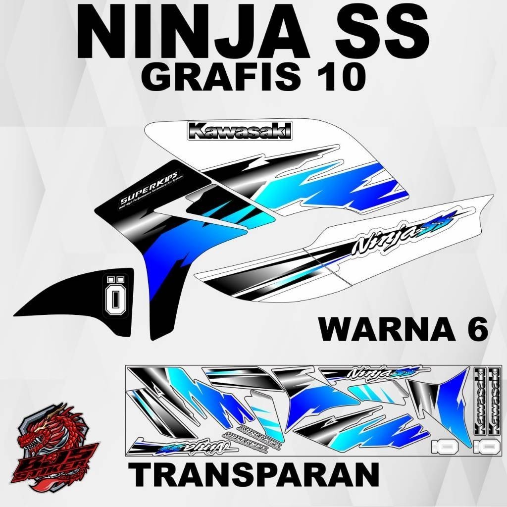 Striping kawasaki ninja ss grafis 10 - striping sticker stiker polet lis transparan kawasaki ninja s