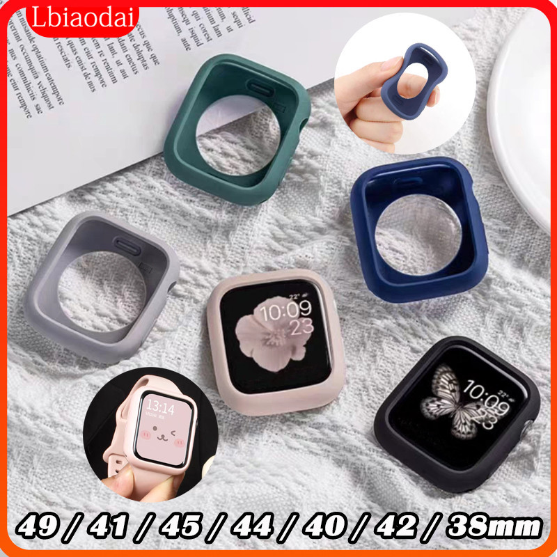 Rubber Case for Apple Watch Ultra 3 2 / Ultra Series 11 10 9 8 7 6 SE 3 2 5 4 3 Se Soft Bumper for I