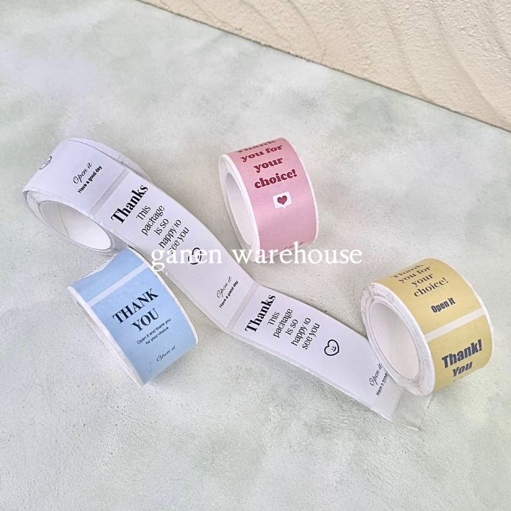 

[GW] 100 Pcs Label Sticker Paket Stiker Segel Thank You