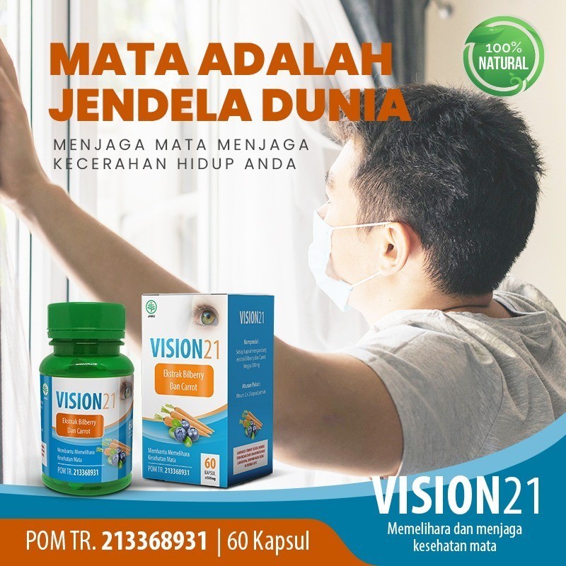 Sehat Mata Katarak Bilberry Ekstrak Wortel 60 Kapsul Vision 21 Obat Herbal Mata Glaukoma Minus Plus 