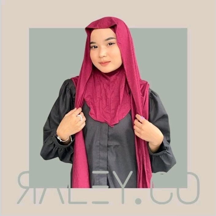 Terlaris ~Pashmina kaos inner leher ninja OVAL rayon premium Hijab Cantik Hijab Premium Terbaru Hija