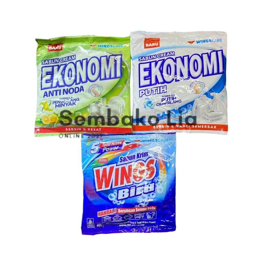 Sabun Colek Ekonomi 5000 / Sabun Wings 5000 / Sabun Cream Ekonomi Wings Biru Sabun Colek