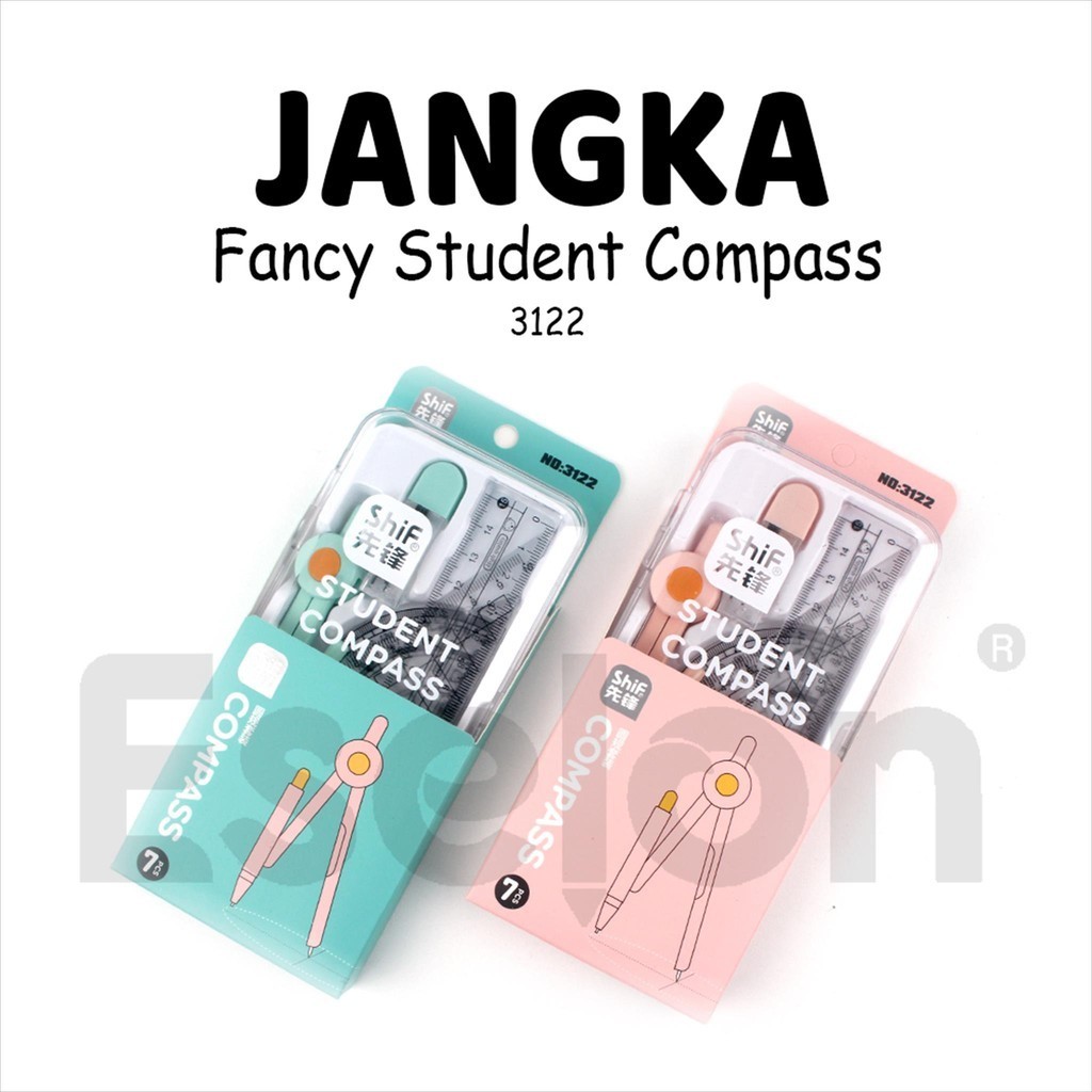 

1set Jangka + Penggaris 3122 / 1 Set isi 7 pcs / Jangka Set Office