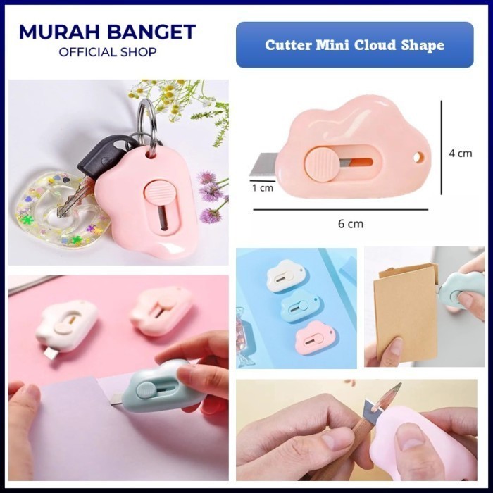 

Cutter Mini Pemotong Kertas dll Portable Cutter Mini Cloud Shape Serbaguna kater kecil Ready COD