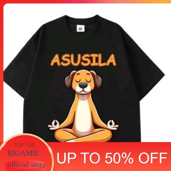 kaos distro anjing asusila baju t-shirt pria wanita