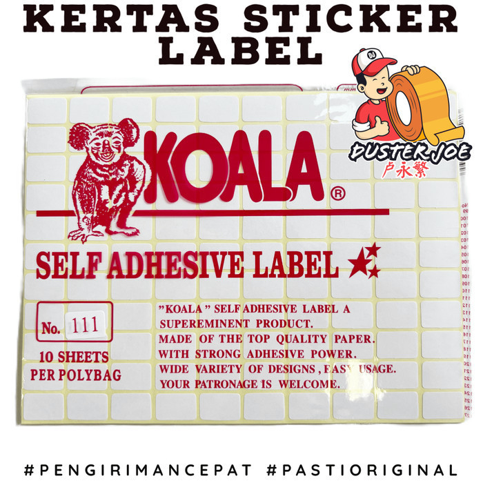 

Kertas Sticker Label KOALA NO 111 PER 1 PCS isi 10 lembar